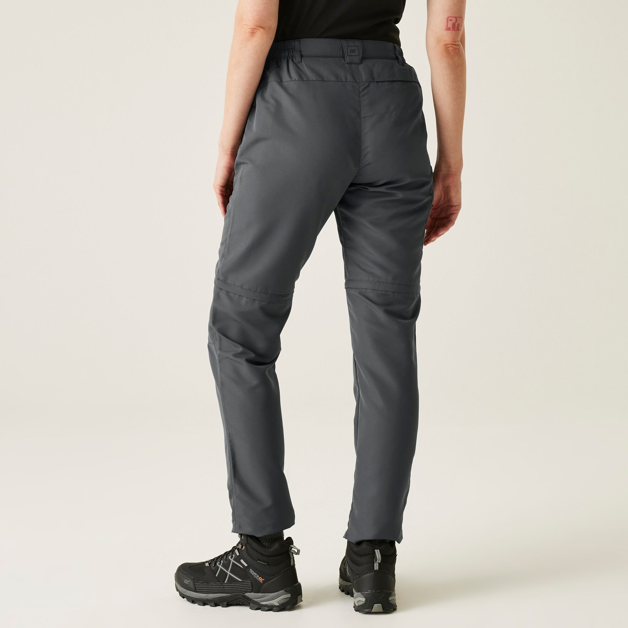 Regatta Damskie spodnie z odpinanymi nogawkami Chaska III Zip Off Szary