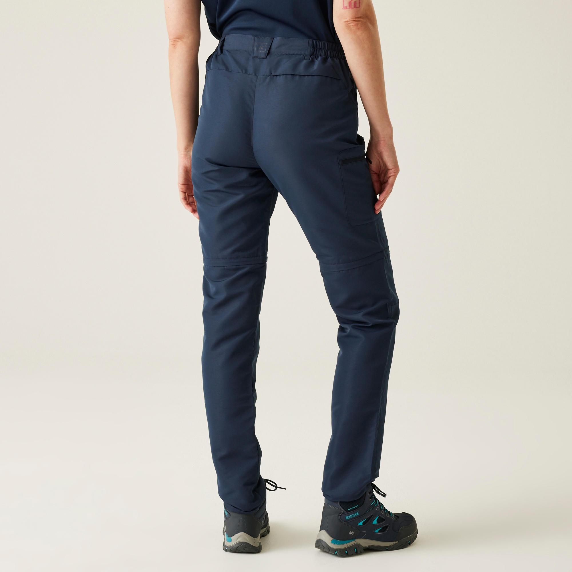 Regatta Damskie spodnie z odpinanymi nogawkami Chaska III Zip Off Niebieski