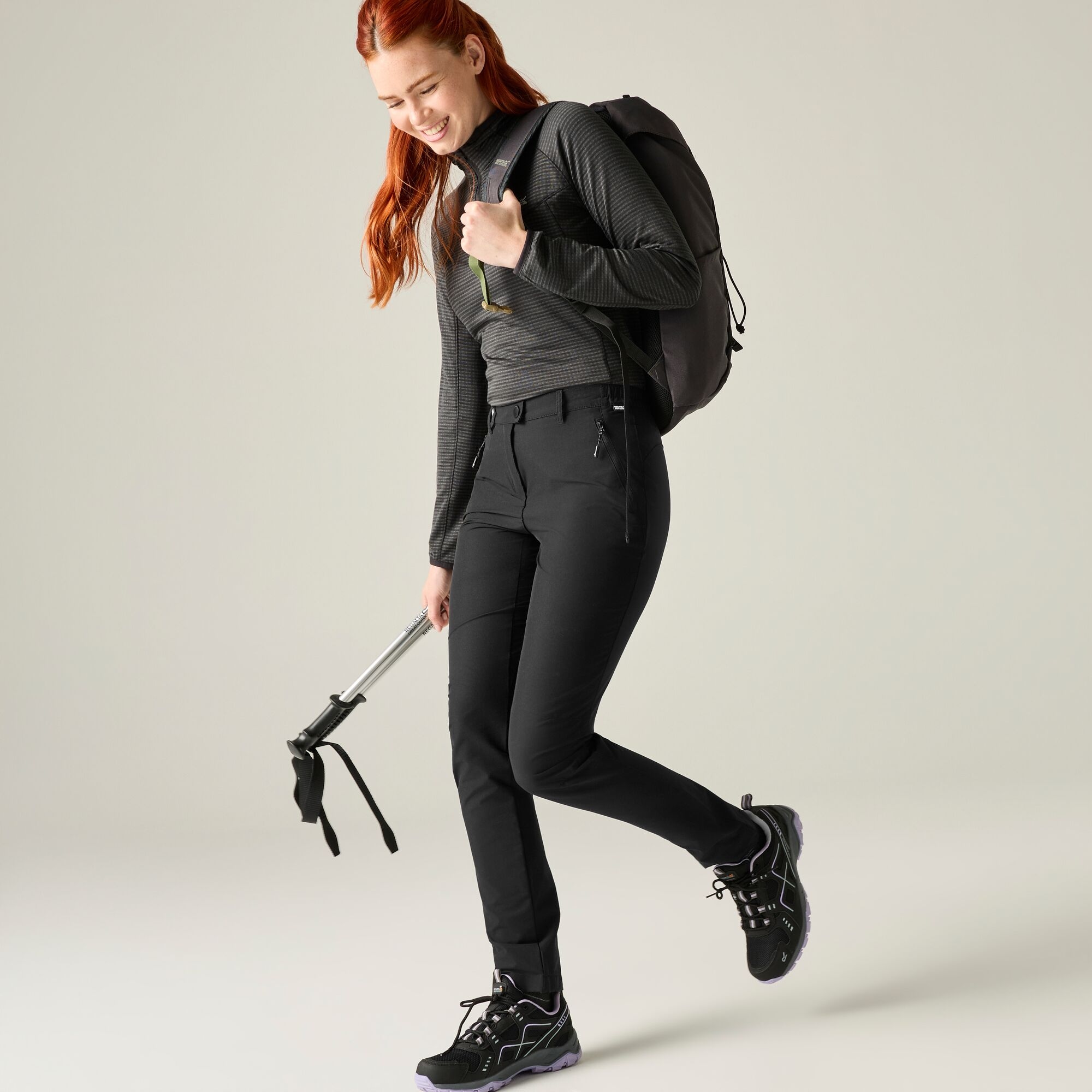 Regatta   Spodnie damskie trekkingowe Highton II Czarny