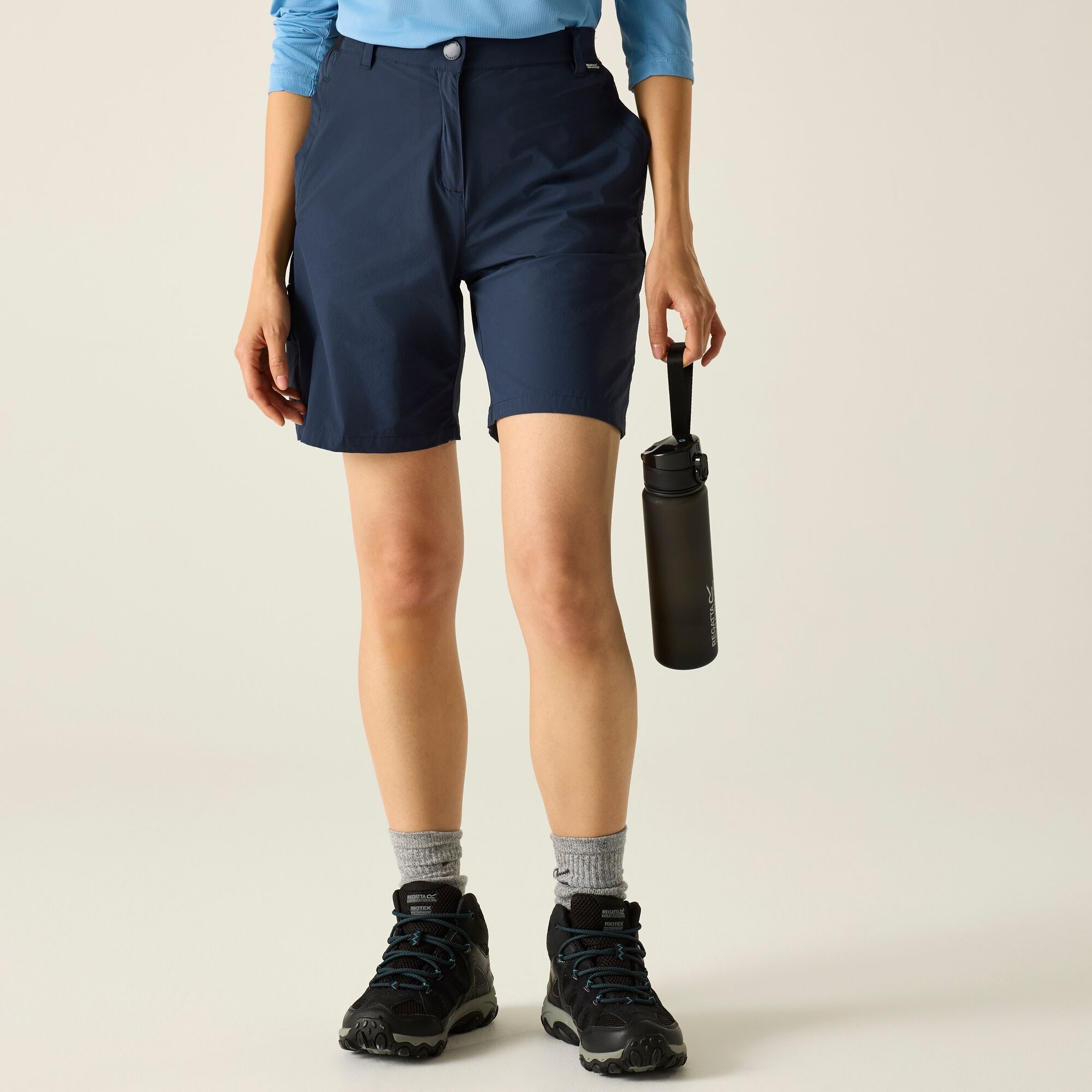 Regatta Women's Anti-Insect Travel Light Shorts Ii - Blue Size 16