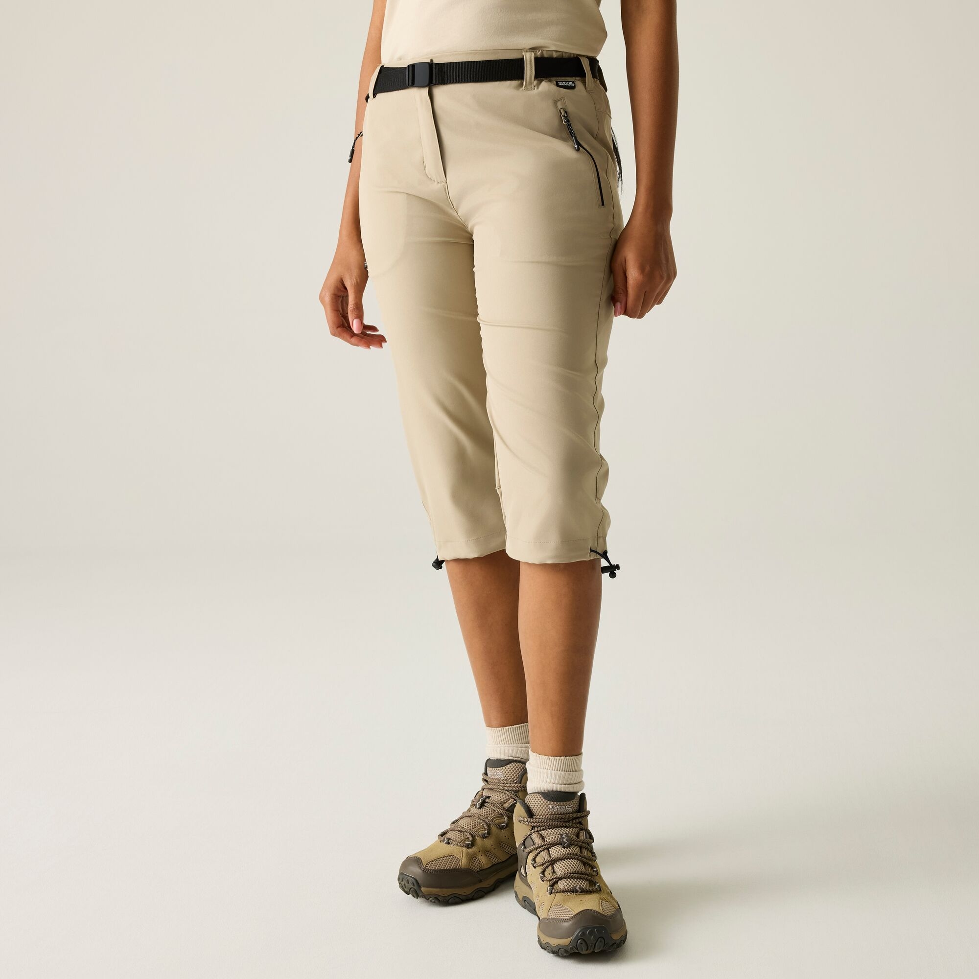 Regatta Spodnie damskie capri Xert Stretch Brązowy