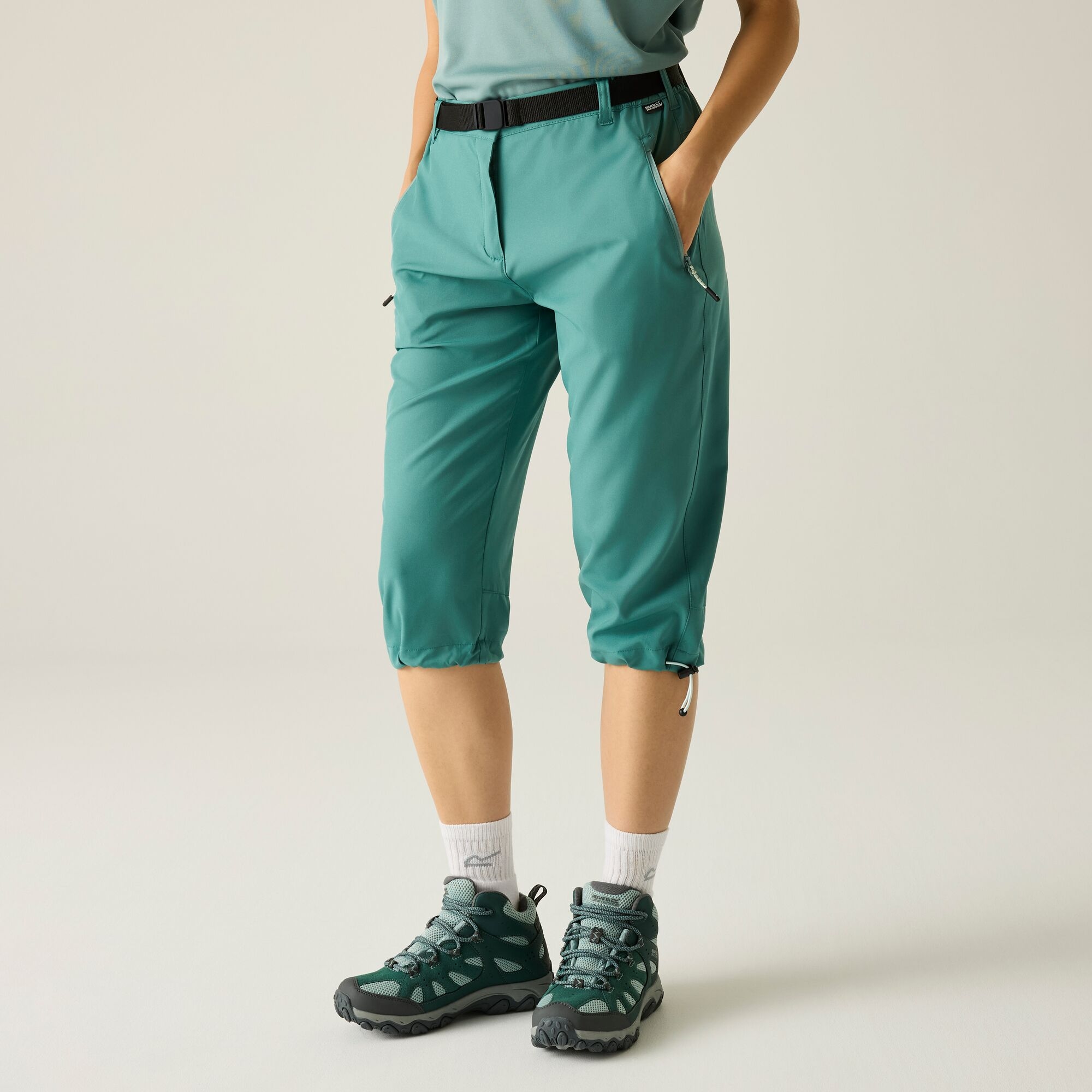 Regatta Spodnie damskie capri Xert Stretch Zielony