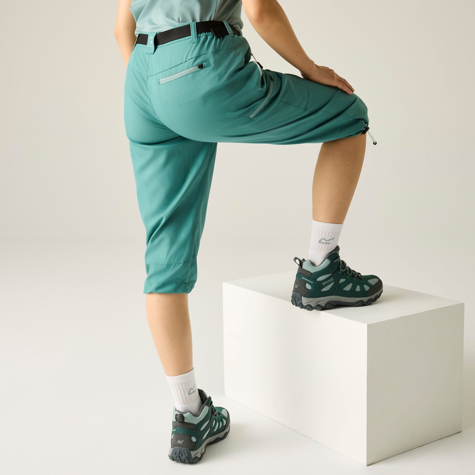 Regatta Spodnie damskie capri Xert Stretch Zielony