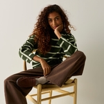 Dark Khaki Light Vanilla Stripe 