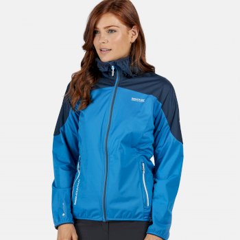 Women's Tarvos III Lightweight Softshell Hooded Walking Jacket Blue Aster Dark Denim