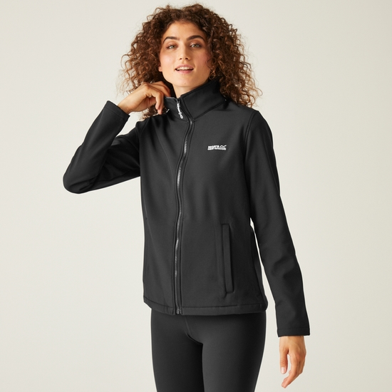 Connie V Softshell-Walkingjacke für Damen Schwarz