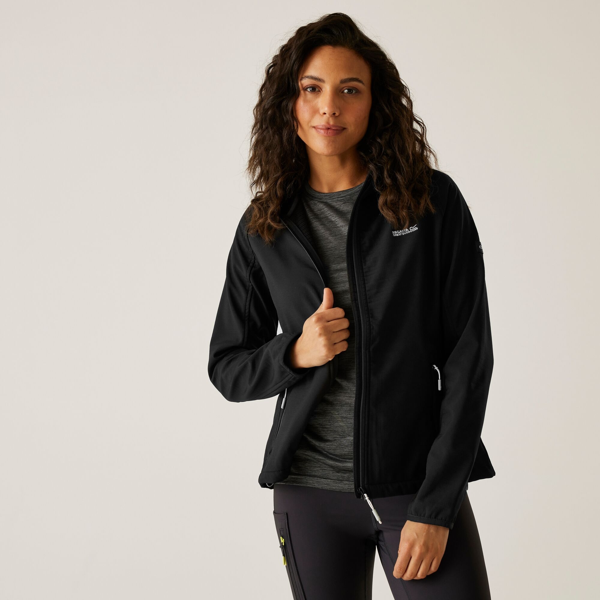 Regatta Kurtka damska softshell przeciwdeszczowy z kapturem Arec III Czarny