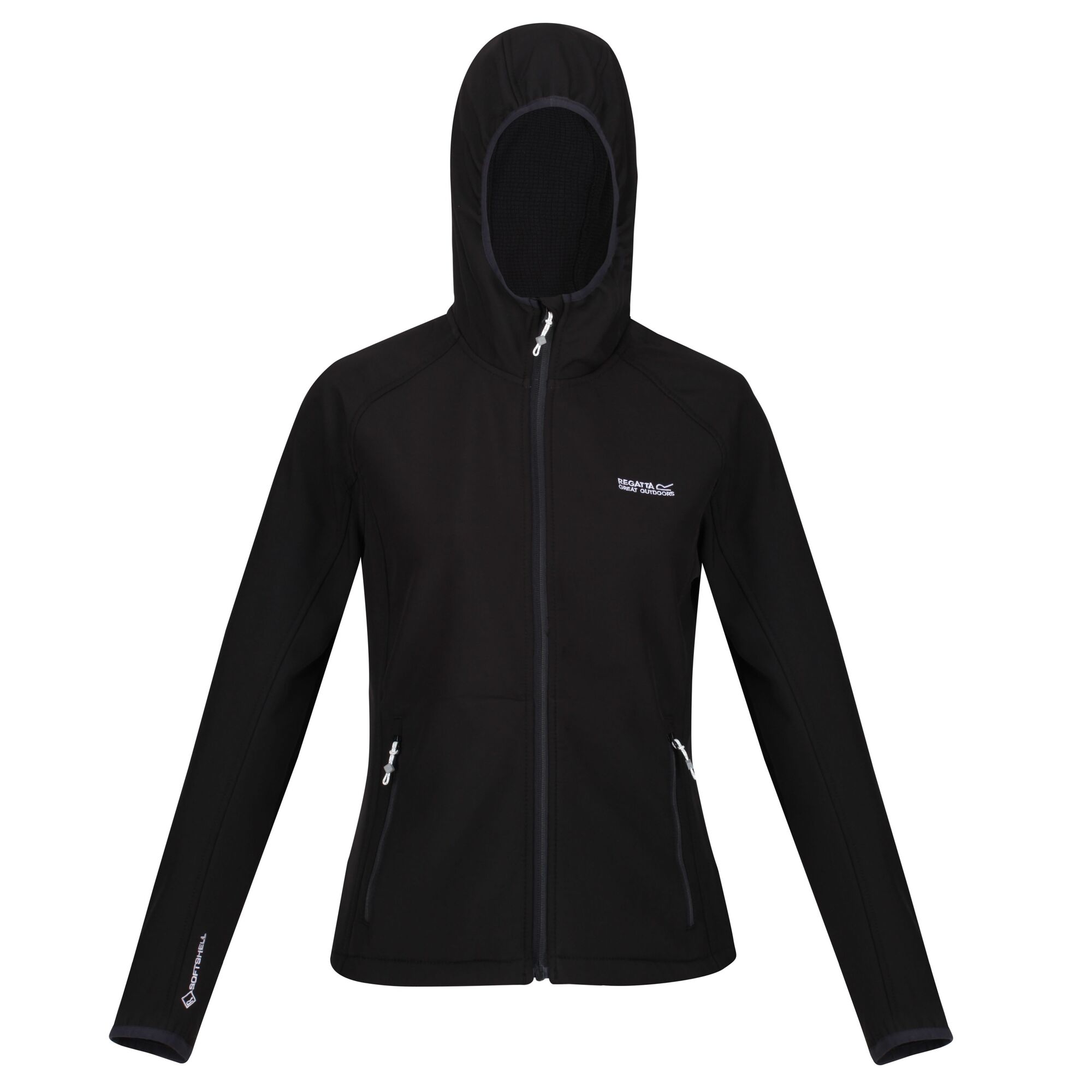 Regatta Damski Softshell z Kapturem Arec III Czarny, Rozmiar: 38