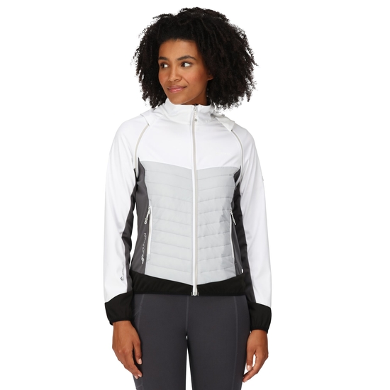 Women's Steren Hybrid Jacket White Cyberspace Seal Grey Black 