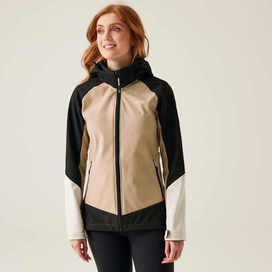 Women's Desoto X Softshell Jacket Black Warm Taupe