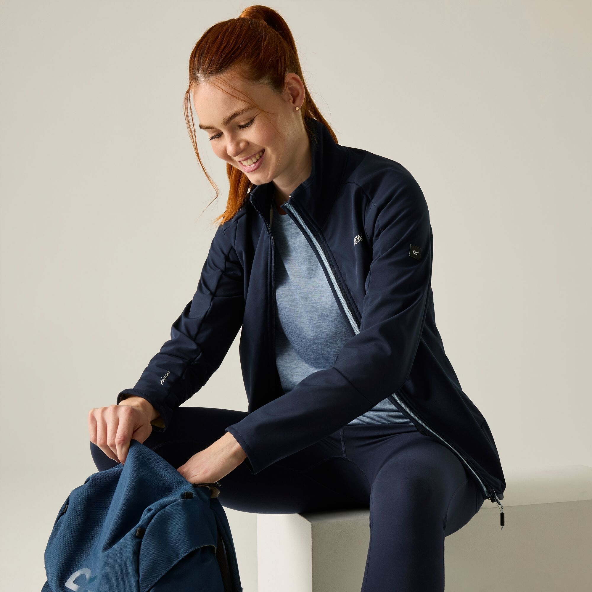 Regatta   Kurtka damska softshell wodoodporny Moutdale Niebieski