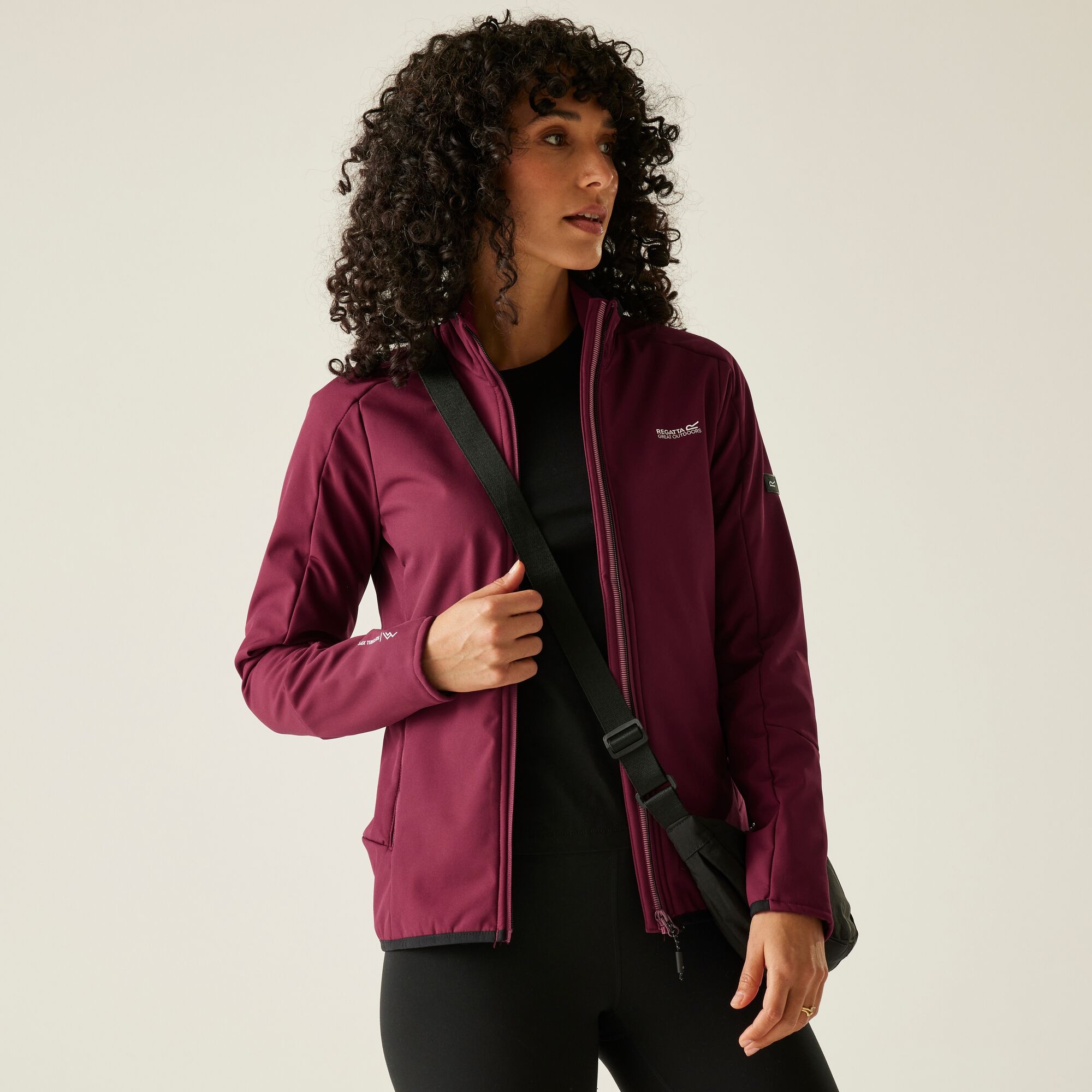 Regatta Kurtka damska softshell wodoodporny Moutdale Burgundowy