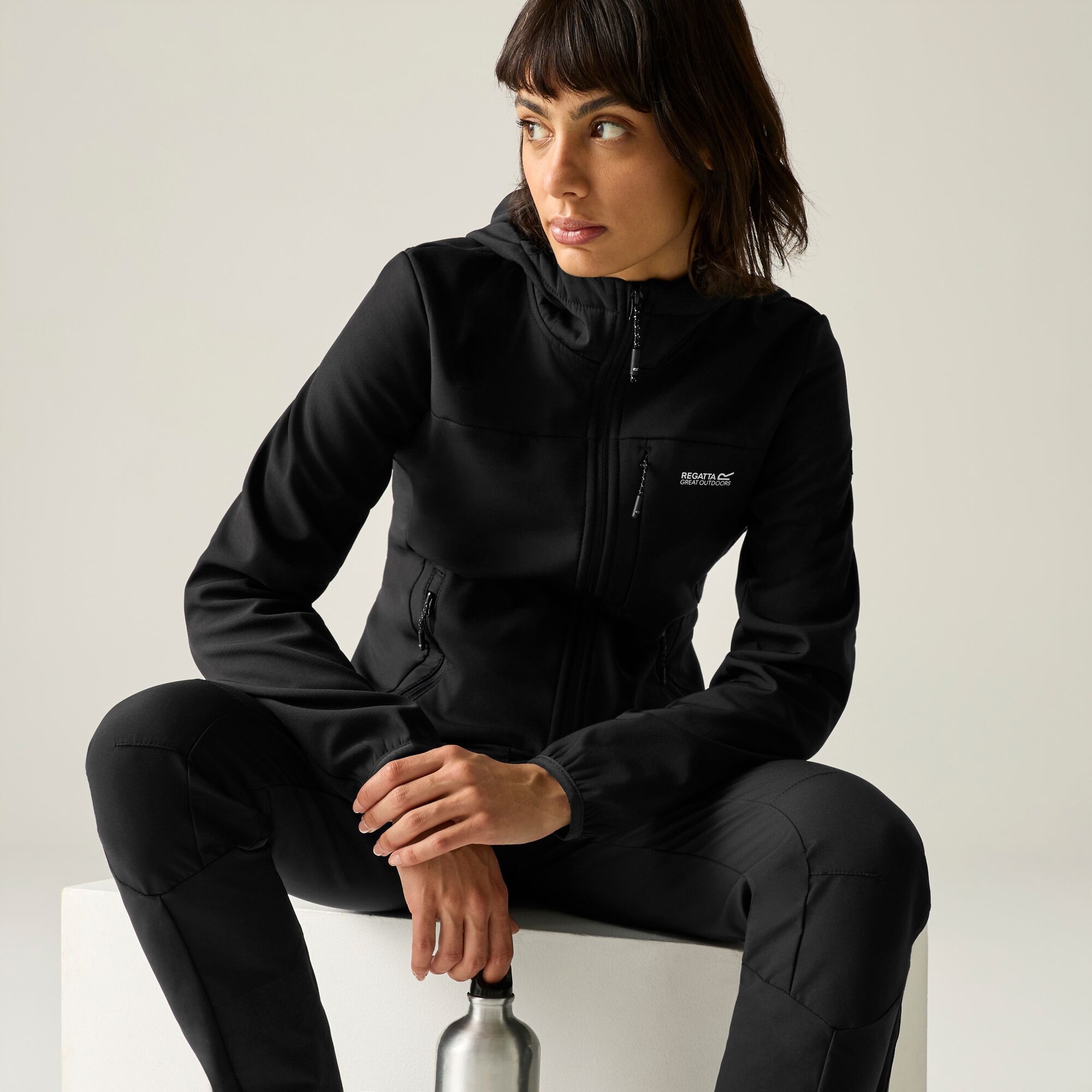 Regatta Women's Ossek Softshell Jacket - Black Size 8