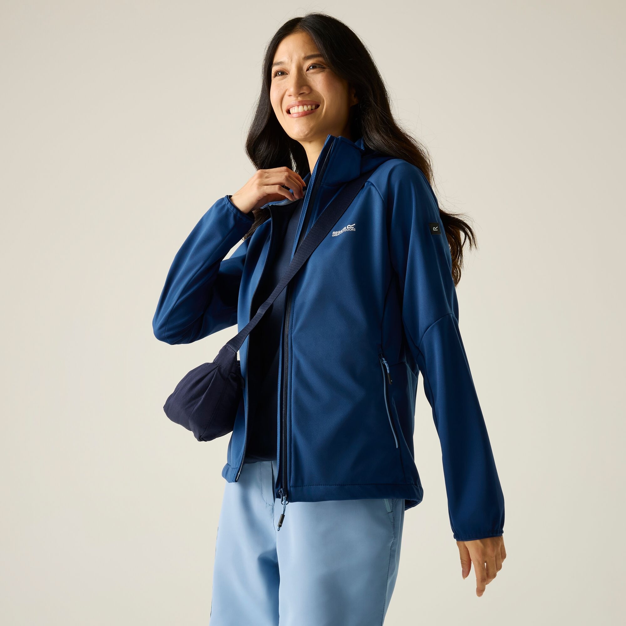 Regatta Softshell damski przeciwdeszczowy Bourda Niebieski
