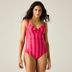 Flamingo Pink Fiery Red Stripe 