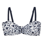 Navy White Large Floral