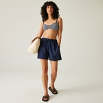 Navy White Seeksucker Stripe