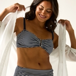 Navy White Seeksucker Stripe