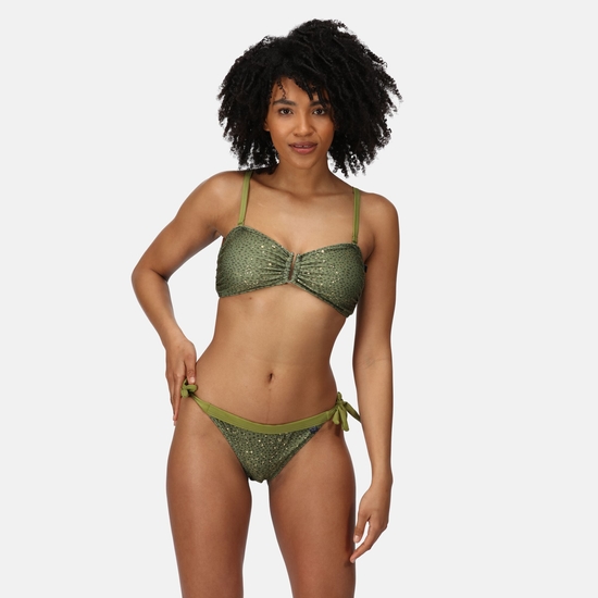 Women's Aceana III Bikini Top Green Fileds Abstract