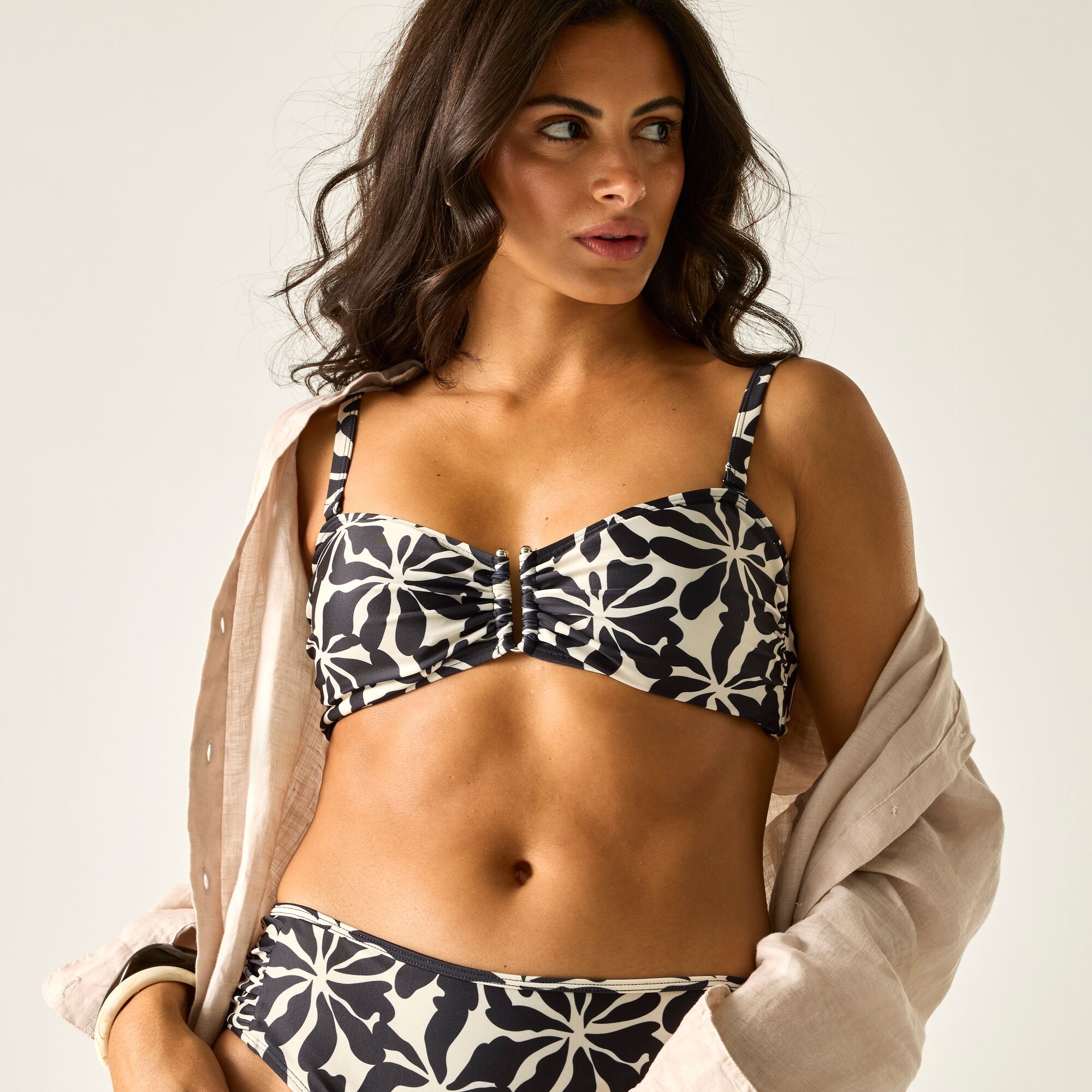 Regatta   Góra od stroju kąpielowego damska Aceana III Beżowe