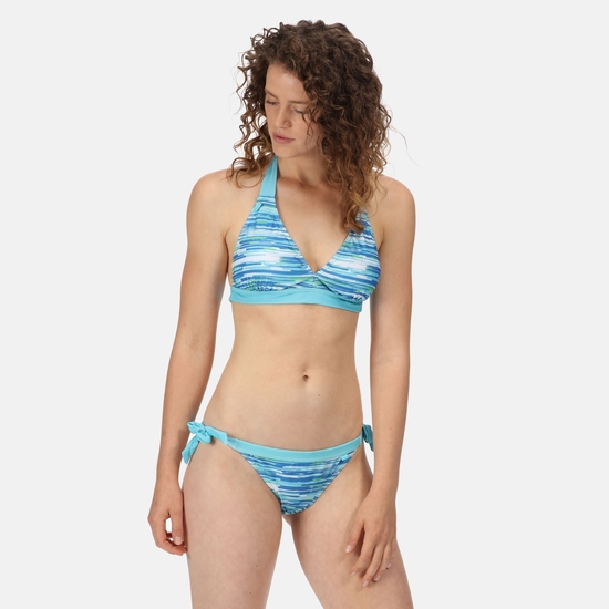 Women's Flavia String Bikini Bottoms Seascape Brushstroke