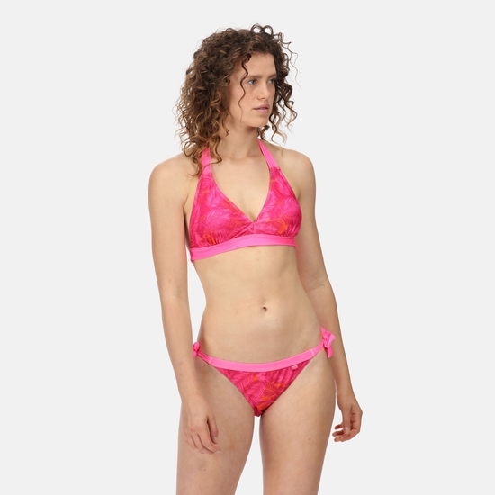 Women's Flavia String Bikini Top Pink Fusion Palm