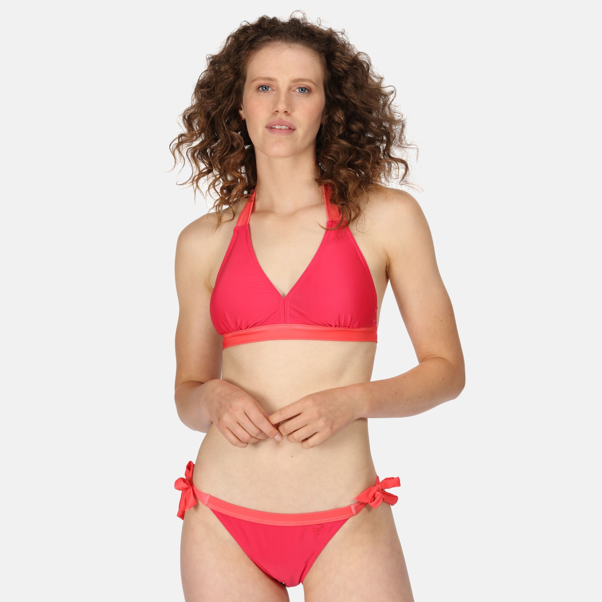 Regatta Women's Pink Flavia String Bikini Top Bright Blush Peach Bloom, : Size 12