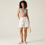 Navy White Large Floral