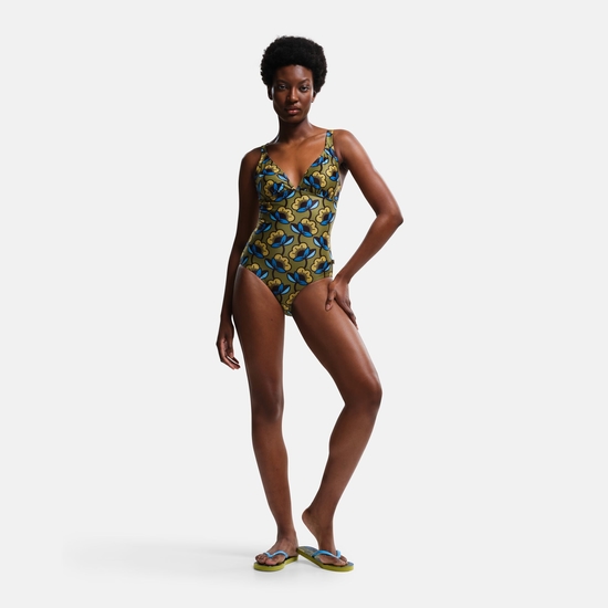 Orla Kiely Swimsuit Seagrass Passionflower