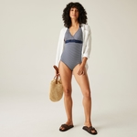 Navy White Seeksucker Stripe