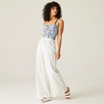 Navy White Large Floral