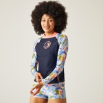 Navy Abstract Floral Print