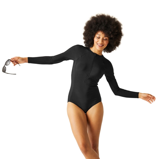Women's Willowfield Long Sleeve Swimsuit Black