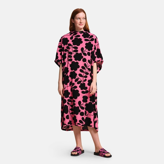 Orla Kiely II Frottee-Bademantel Rosa