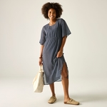 Navy White Wavy Stripe 