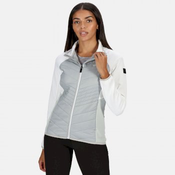 Women's Clumber Hybrid Lightweight Insulated Quilted Walking Jacket Light Steel White