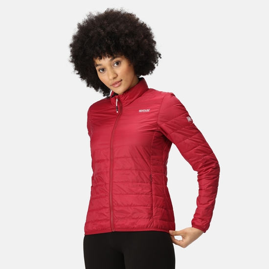 Women's Hillpack Insulated Quilted Jacket Rumba Red Seal Grey