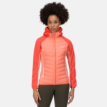 Women's Andreson VI Hybrid Insulated Quilted Jacket Fusion Coral Neon Peach