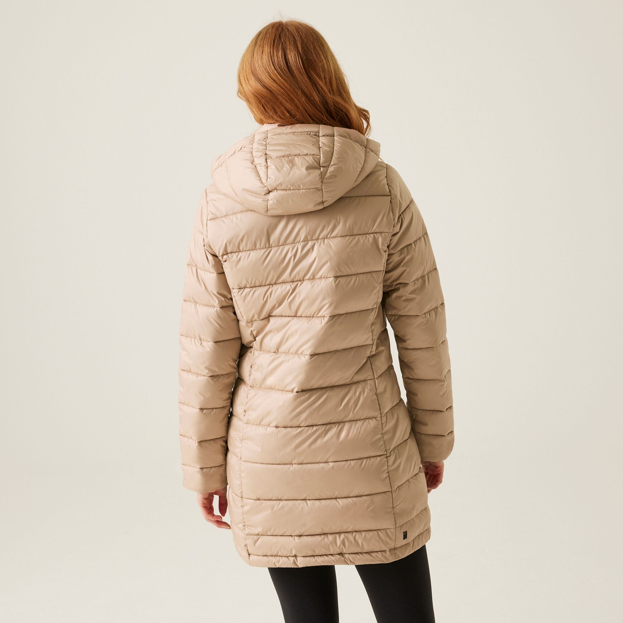 Płaszcz damski zimowy ocieplany z kapturem Starler Beżowy