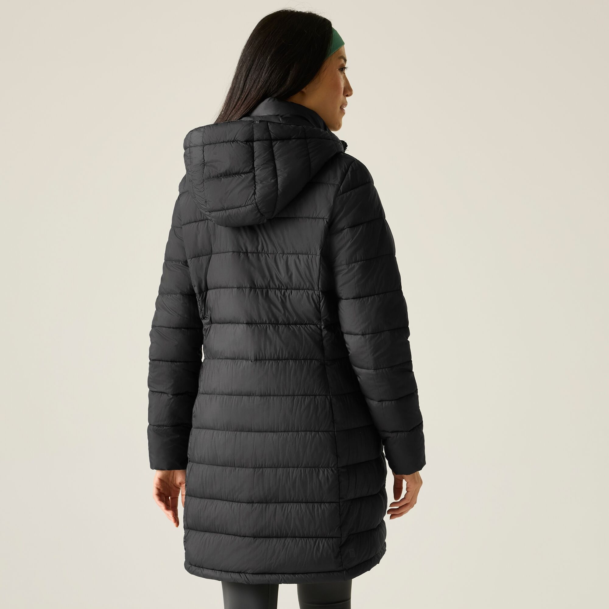 Regatta Płaszcz damski zimowy ocieplany z kapturem Starler Czarny