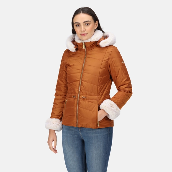 Women's Willabella Fur Detail Jacket Copper Almond