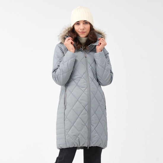 Fritha II Parka chaude pour femme Gris