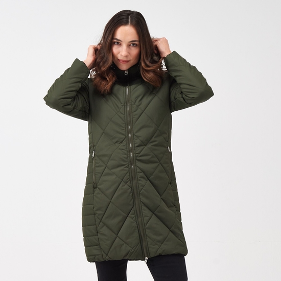 Fritha II Parka chaude pour femme Vert