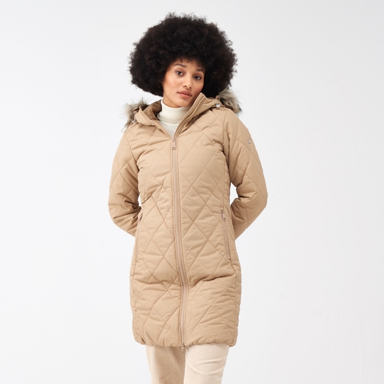 Fritha II Parka chaude pour femme Crème