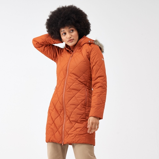 Fritha II Parka chaude pour femme Orange