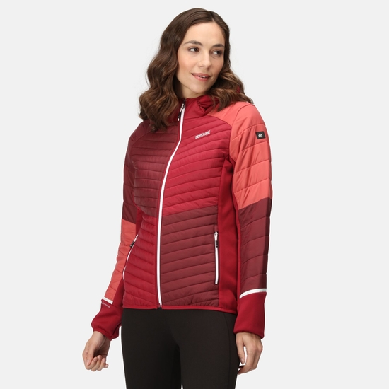 Women's Trutton II Baffled Jacket Burgundy Rumba Red Mineral Red