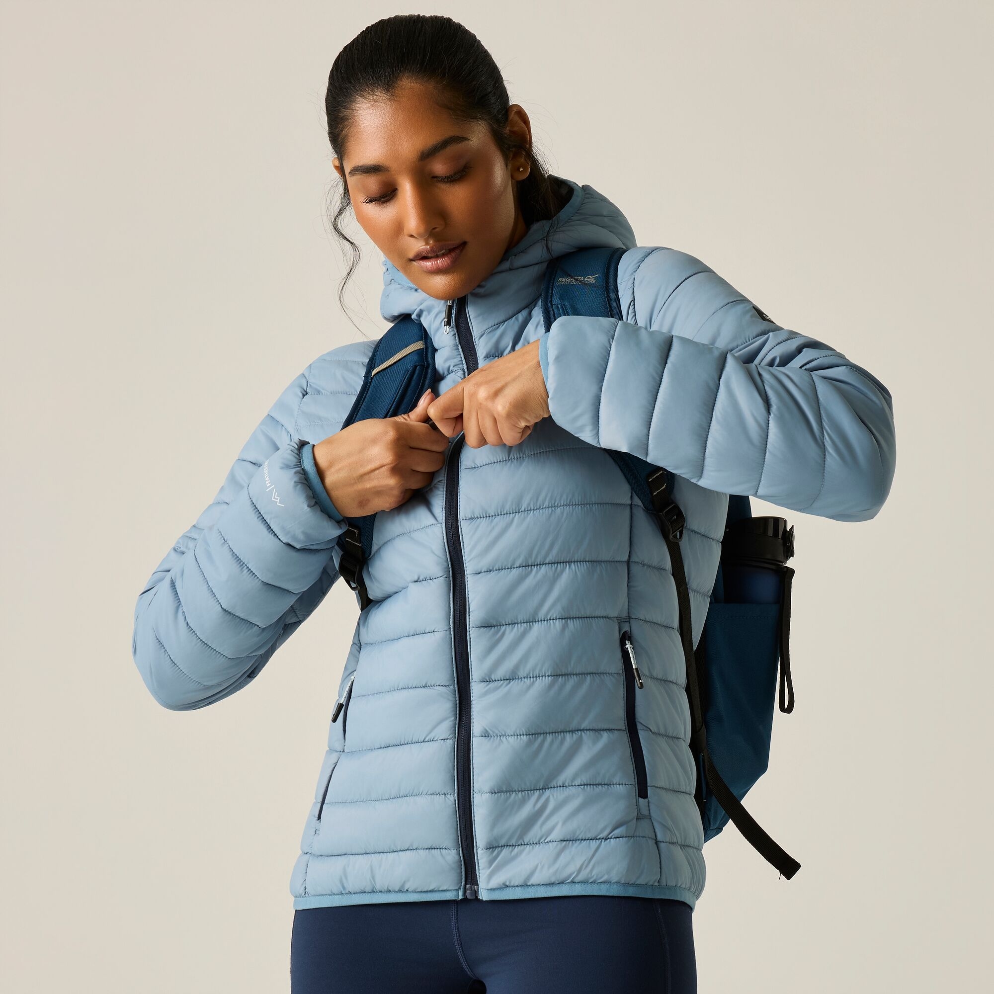 Regatta Women's Hooded Marizion Padded Jacket - Blue Size 12
