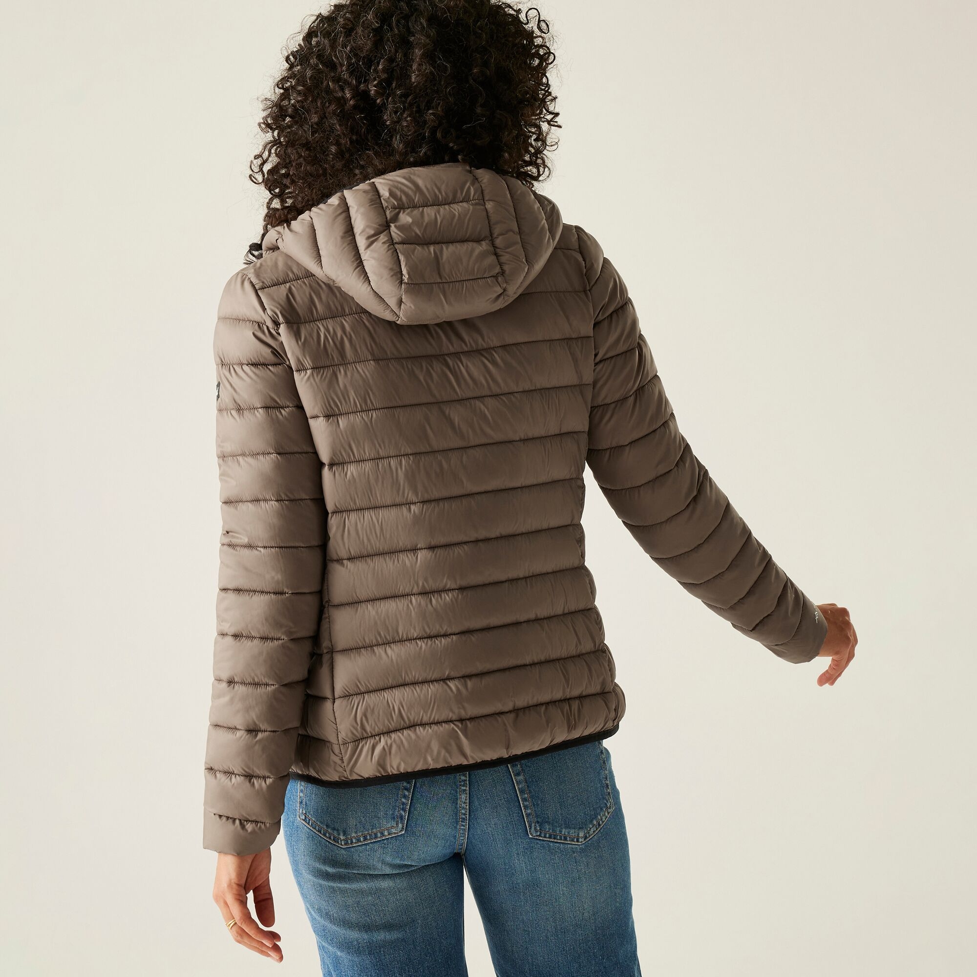 Regatta Kurtka damska przejściowa ocieplana pikowana z kapturem Marizion Brązowy