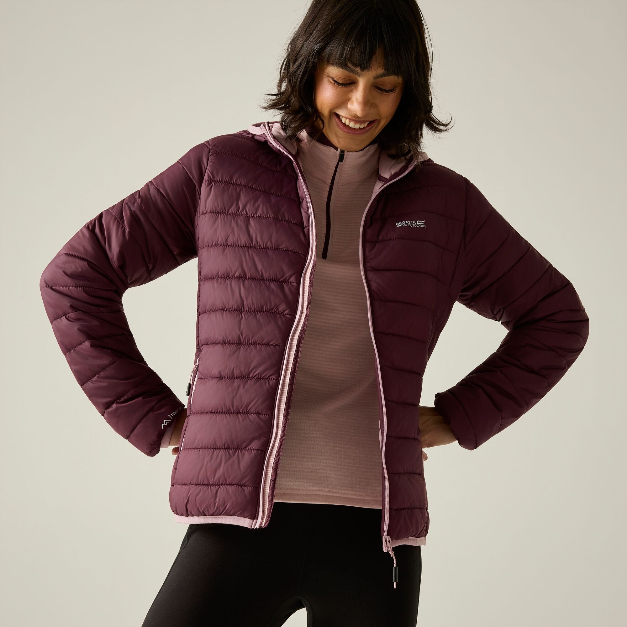 Regatta Women's Hooded Marizion Padded Jacket - Purple Size 10
