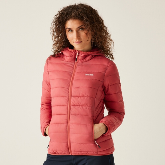 Women's Hooded Marizion Baffled Jacket Mineral Red